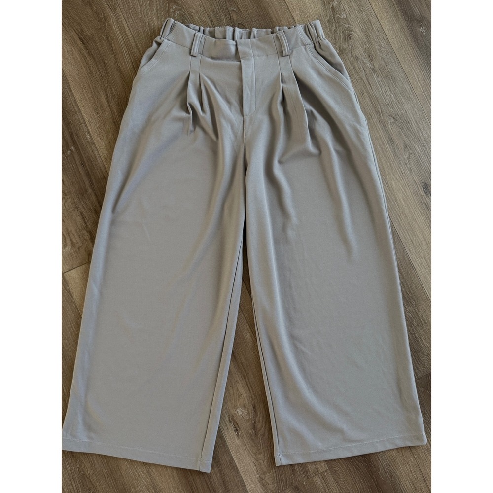 Halara Flex™ High Waisted‎ Pocket Wide Leg Waffle Work Trousers Size L